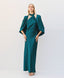 ACCESS FASHION MAXI SATIN HALTER DRESS