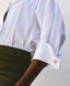 ACCESS FASHION SHIRT BODYSUIT WITH METALLIC BUTTONS