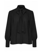 ACCESS FASHION SHIRT WITH A TIE AND PADDED SHOULDERS