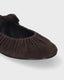 BIBI LOU SUEDE LEATHER ANKLE STRAP BALLERINA FLATS