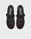 BIBI LOU SUEDE LEATHER ANKLE STRAP BALLERINA FLATS
