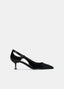 PATENT LEATHER COURT SHOES WITH CUT-OUT DETAILING