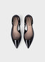 PATENT LEATHER COURT SHOES WITH CUT-OUT DETAILING