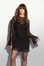 LACE MINI DRESS WITH FLARED SLEEVES - DRESS ARSELLE