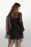 LACE MINI DRESS WITH FLARED SLEEVES - DRESS ARSELLE
