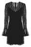 LACE MINI DRESS WITH FLARED SLEEVES - DRESS ARSELLE