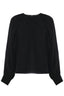 ELEGANT BLOUSE WITH DRAPED SLEEVES - BLOUSE AIHARA