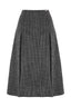 FLARED MICROCHECK SKIRT WITH PLEATS - SKIRT HELLIS