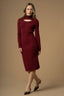 ELEGANT SLIMLINE HIGH NECK SWEATER DRESS - DRESS AREZIA