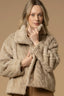 STYLISH KNIT LOOK WAIST LENGTH COAT - COAT MARIELIES