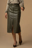 ELEGANT CALF LENGTH LEATHER LOOK SKIRT - SKIRT MADERIN