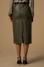 ELEGANT CALF LENGTH LEATHER LOOK SKIRT - SKIRT MADERIN