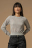 CHIC LACE EFFECT ROUND NECK SWEATSHIRT - SWEATER GIOLE
