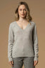 RELAXED CHIC V-NECK LONG SLEEVED SWEATER - SWEATER BERNABE