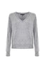 RELAXED CHIC V-NECK LONG SLEEVED SWEATER - SWEATER BERNABE