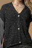 CHIC SLEEVELESS BUTTON UP V NECK SWEATER - SWEATER INISIO