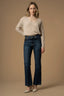 STYLISH SLIM LEGGED JEWELED DENIM TROUSERS - TROUSERS DENIM CATENA RODRIGUE