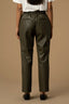 CHIC PROFESSIONAL RELAXED FIT LEATHER LOOK TROUSERS - TROUSERS MARITUSA