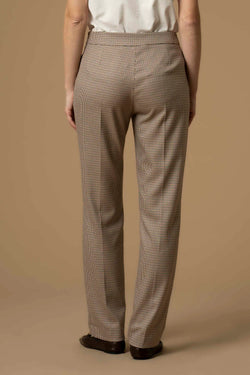 PROFESSIONAL CHIC CHEQUERED FULL LENGTH TROUSERS - TROUSERS JELMINO