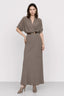 KOCCA WRAP DRESS WITH A V-NECKLINE, SHORT SLEEVES AND A BELT - KIRIACA DRESS