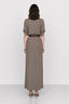 KOCCA WRAP DRESS WITH A V-NECKLINE, SHORT SLEEVES AND A BELT - KIRIACA DRESS