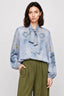 KOCCA BLOUSE WITH A SHEER FLORAL PRINT AND A TIE-NECK DETAIL - COCLITE BLOUSE
