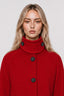 KOCCA WOMEN'S TAILORED WOOL COAT WITH A HIGH COLLAR AND BUTTONS - DHANESH COAT