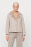 KOCCA FAUX FUR JACKET WITH A LAPEL COLLAR AND ROUND BUTTONS - HAROM FAUX FUR JACKET
