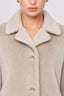 KOCCA FAUX FUR JACKET WITH A LAPEL COLLAR AND ROUND BUTTONS - HAROM FAUX FUR JACKET