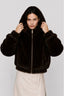 KOCCA FAUX FUR JACKET WITH A HOOD, A ZIP AND ELASTICATED CUFFS - KATHARINA FAUX FUR JACKET