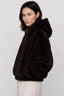 KOCCA FAUX FUR JACKET WITH A HOOD, A ZIP AND ELASTICATED CUFFS - KATHARINA FAUX FUR JACKET