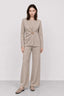 KOCCA TAILORED JACKET IN WOOL AND CASHMERE WITH A CIRCULAR BROOCH - ABENZIO KNIT JACKET