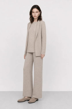 KOCCA TAILORED JACKET IN WOOL AND CASHMERE WITH A CIRCULAR BROOCH - ABENZIO KNIT JACKET