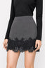 KOCCA HIGH-WAISTED SKIRT WITH A FLORAL LACE HEM AND CONCEALED ZIP - EROTI SKIRT