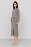 KOCCA HIGH-WAISTED MIDI SKIRT WITH A FRONT SLIT AND BUTTON - MILVIA SKIRT