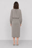 KOCCA HIGH-WAISTED MIDI SKIRT WITH A FRONT SLIT AND BUTTON - MILVIA SKIRT