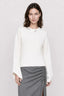 KOCCA RIBBED JUMPER WITH AN ASYMMETRIC NECK AND METALLIC BEADS - JONAN SWEATER