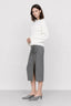 KOCCA RIBBED JUMPER WITH AN ASYMMETRIC NECK AND METALLIC BEADS - JONAN SWEATER