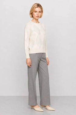 KOCCA CREW NECK JUMPER WITH AN ARGYLE PATTERN AND SEQUINS - KELSO SWEATER