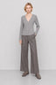 KOCCA RIBBED V-NECK CARDIGAN IN A METALLIC VISCOSE BLEND - DANIELE SWEATER