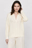 KOCCA JUMPER WITH A CABLE-KNIT PATTERN AND A COLLARED V-NECK - TYEA SWEATER