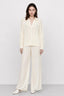 KOCCA JUMPER WITH A CABLE-KNIT PATTERN AND A COLLARED V-NECK - TYEA SWEATER