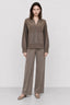 KOCCA LONG-SLEEVED V-NECK JUMPER WITH HORIZONTAL SEQUIN STRIPES - LYA SWEATER