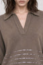 KOCCA LONG-SLEEVED V-NECK JUMPER WITH HORIZONTAL SEQUIN STRIPES - LYA SWEATER