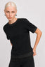 KOCCA VISCOSE TOP WITH A CREW NECK AND METALLIC DETAILS - OANNA SWEATER