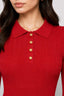 KOCCA LONG-SLEEVED POLO SHIRT, FITTED, RIBBED STRETCH VISCOSE - PACO JERSEY