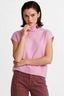 KOCCA SLEEVELESS ROLL-NECK JUMPER WITH A DECORATIVE BROOCH - RODOLFO LONG SLEEVE JERSEY