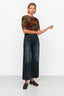KOCCA WOMEN'S DENIM JEANS WITH A HIGH WAIST AND WIDE LEG - AERGIA DENIM TROUSERS