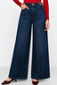 KOCCA WIDE-LEG JEANS WITH A HIGH WAIST AND CHAIN DETAILS - ENISIO DENIM TROUSERS