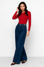 KOCCA WIDE-LEG JEANS WITH A HIGH WAIST AND CHAIN DETAILS - ENISIO DENIM TROUSERS